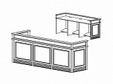 Стол для судей 3-мест. 240 см.