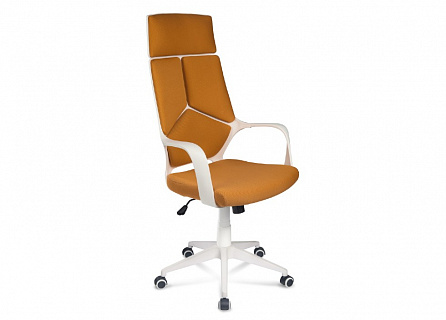 Фото Кресло компьютерное IQ WHITE | АЙКЬЮ, белый пластик, топ-ган, ткань 10