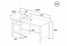 Изображение Стол письменный MOLDON / МОЛДОН 174S001 155*65*h75